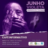 Café Informativo marca campanha Junho Violeta em Osvaldo Cruz na próxima segunda-feira